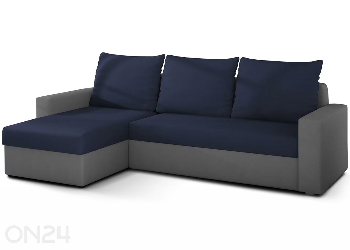 Pesukastiga nurgadiivanvoodi suurendatud