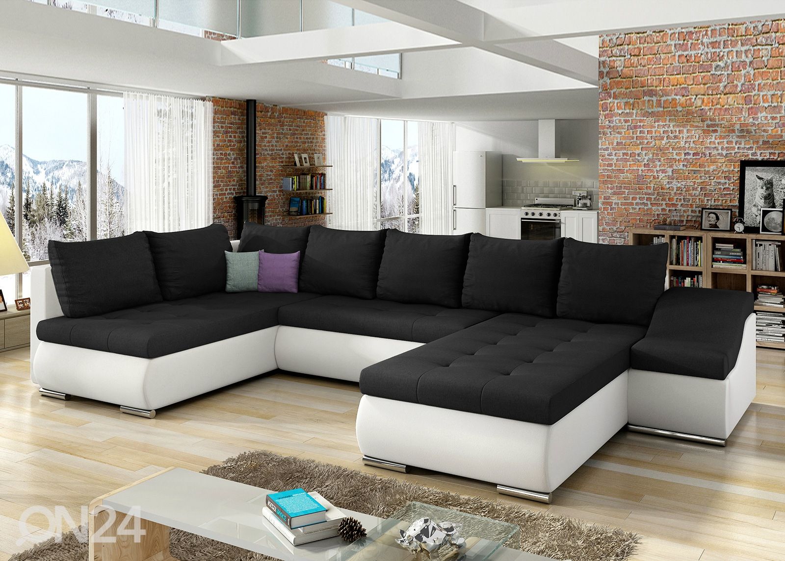 Pesukastiga nurgadiivanvoodi Giovanni suurendatud