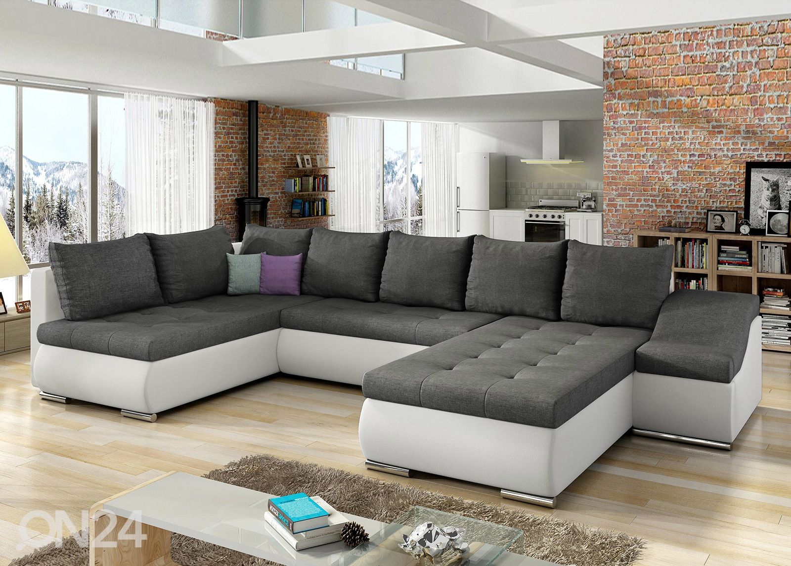 Pesukastiga nurgadiivanvoodi Giovanni suurendatud