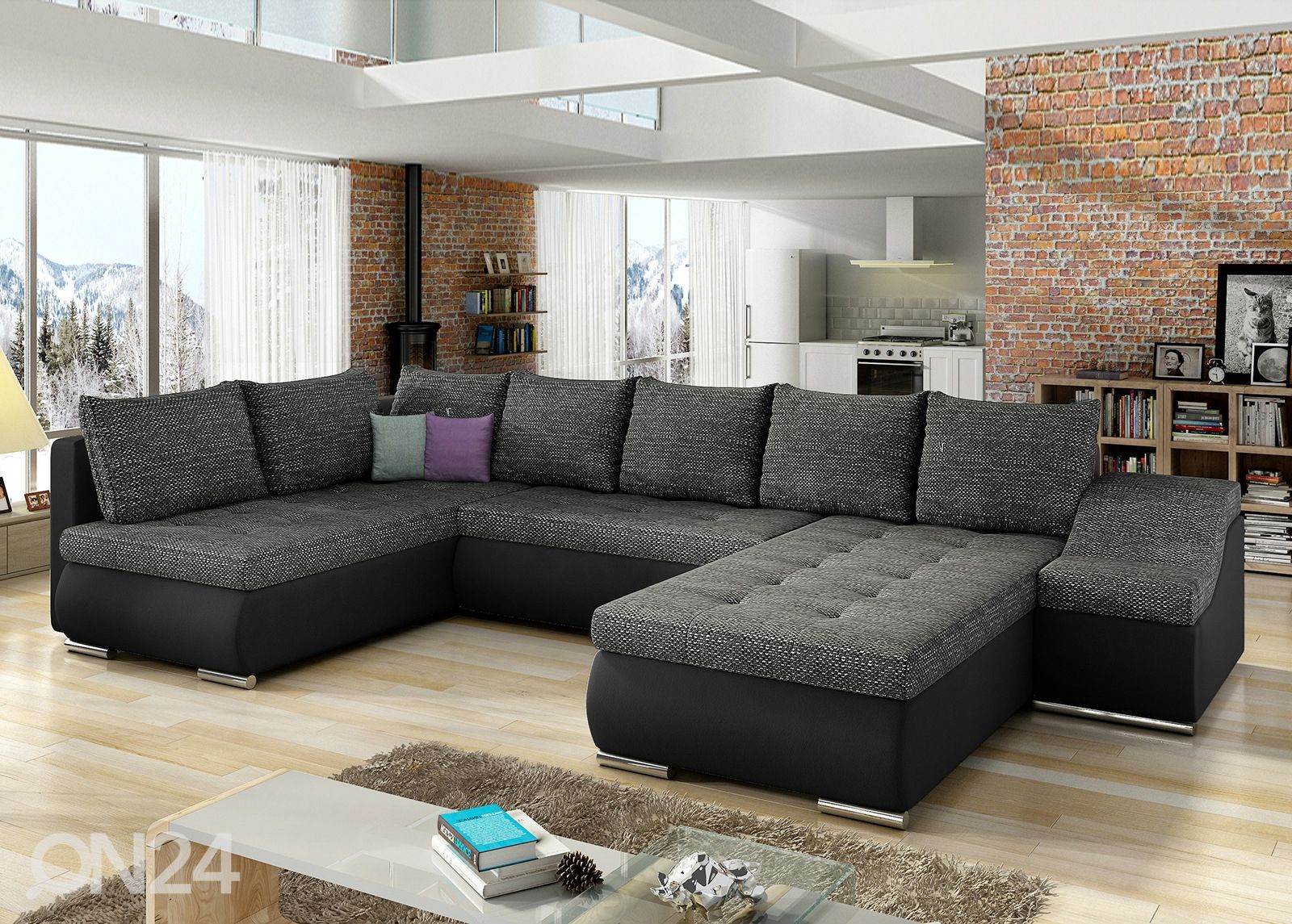 Pesukastiga nurgadiivanvoodi Giovanni suurendatud