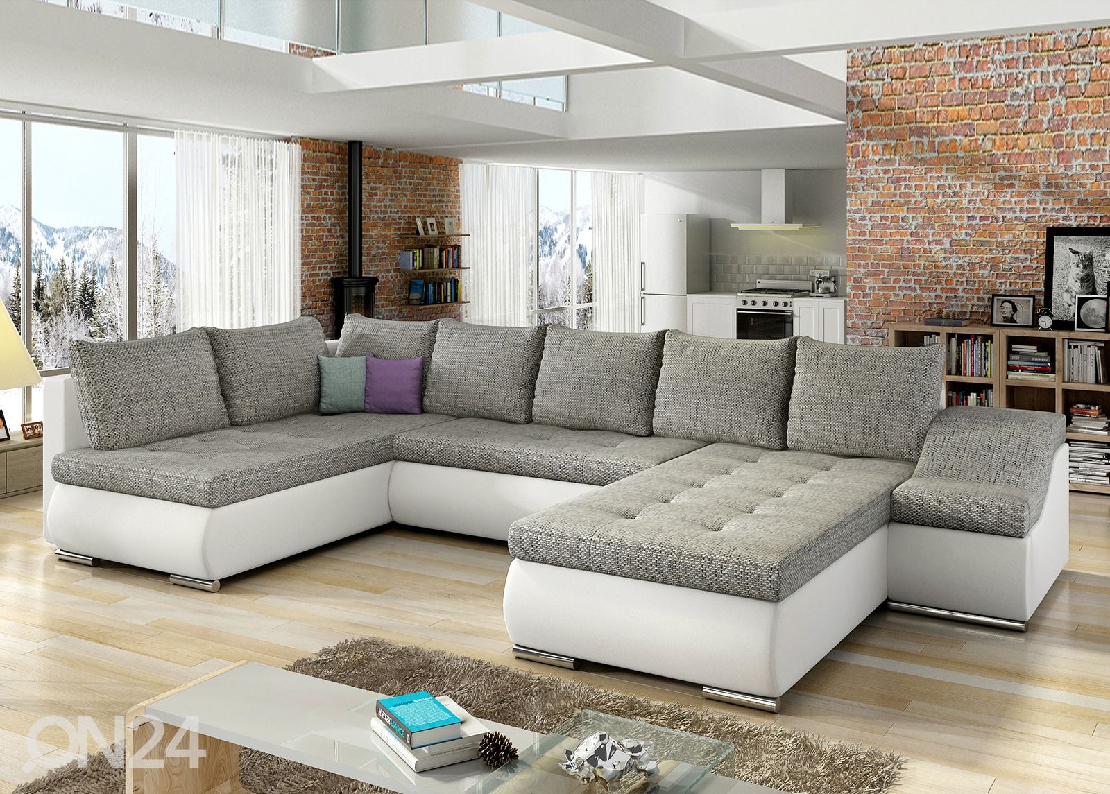 Pesukastiga nurgadiivanvoodi Giovanni suurendatud