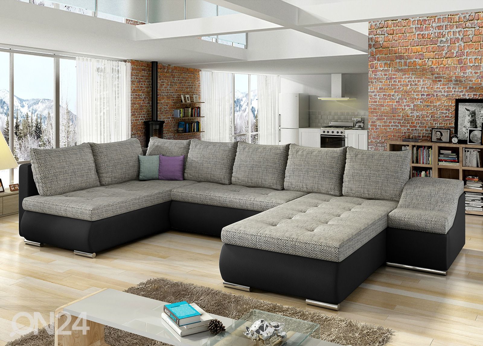 Pesukastiga nurgadiivanvoodi Giovanni suurendatud