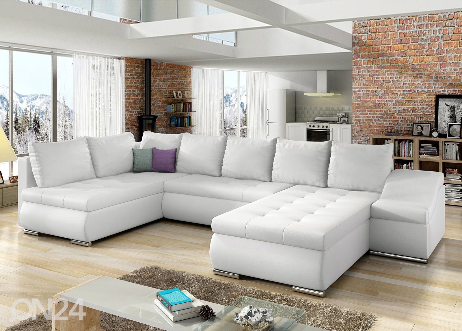 Pesukastiga nurgadiivanvoodi Giovanni suurendatud