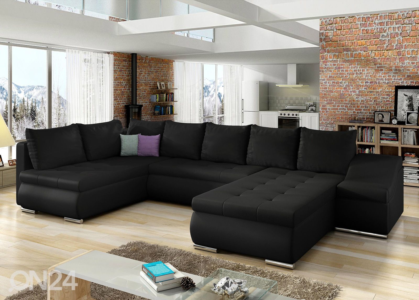 Pesukastiga nurgadiivanvoodi Giovanni suurendatud