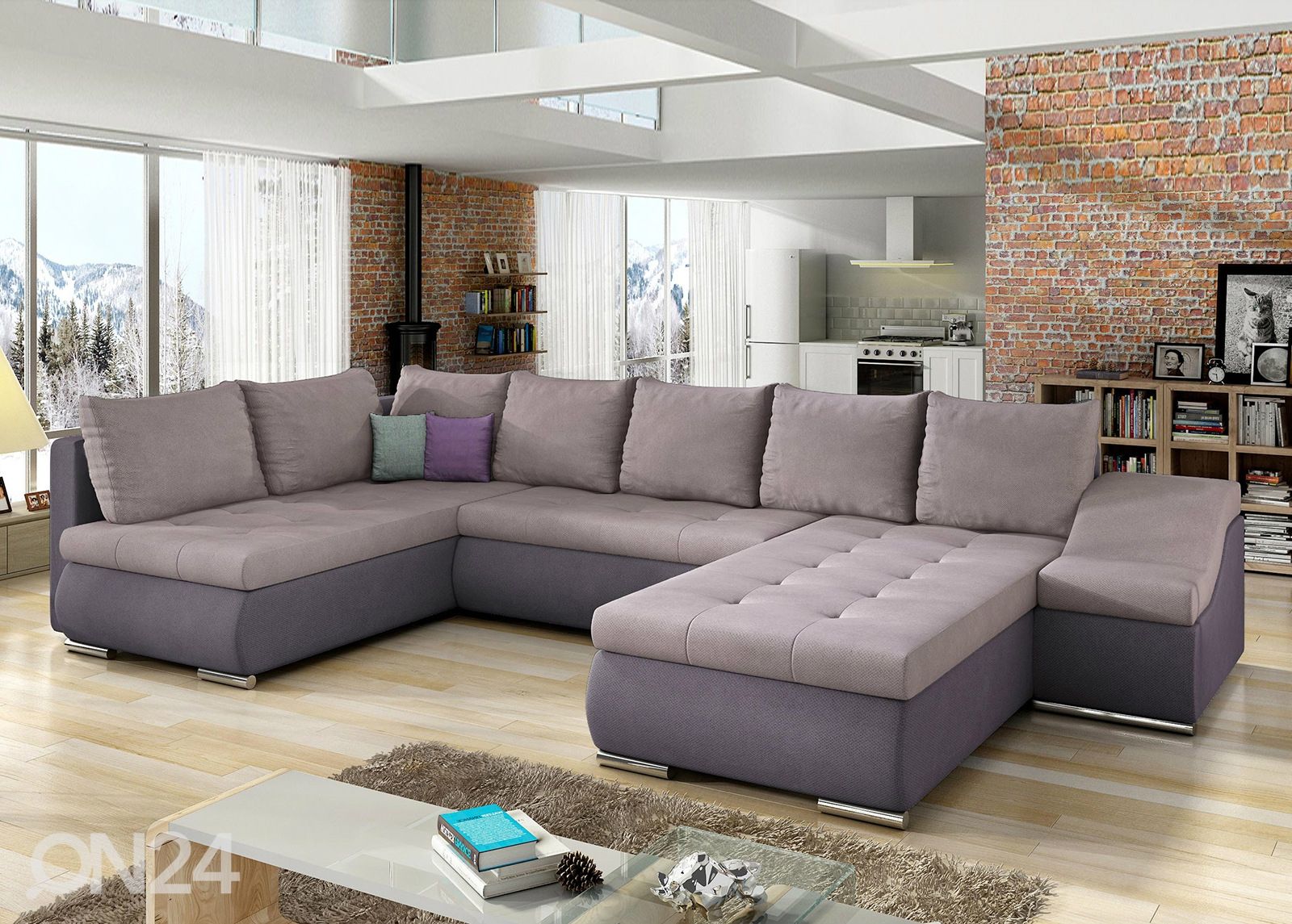 Pesukastiga nurgadiivanvoodi Giovanni suurendatud