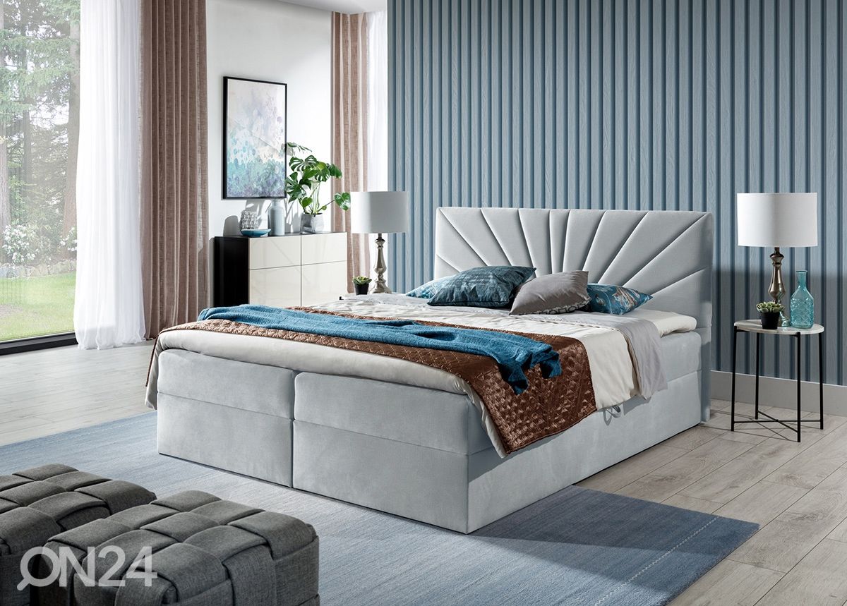 Pesukastiga Pocket kontinentaalvoodi 160x200 cm suurendatud