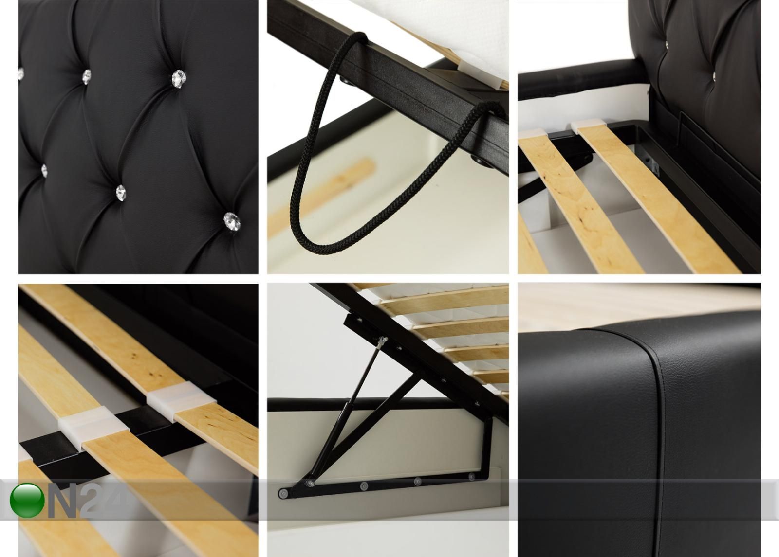 Pesukastiga voodi 140x200 cm suurendatud