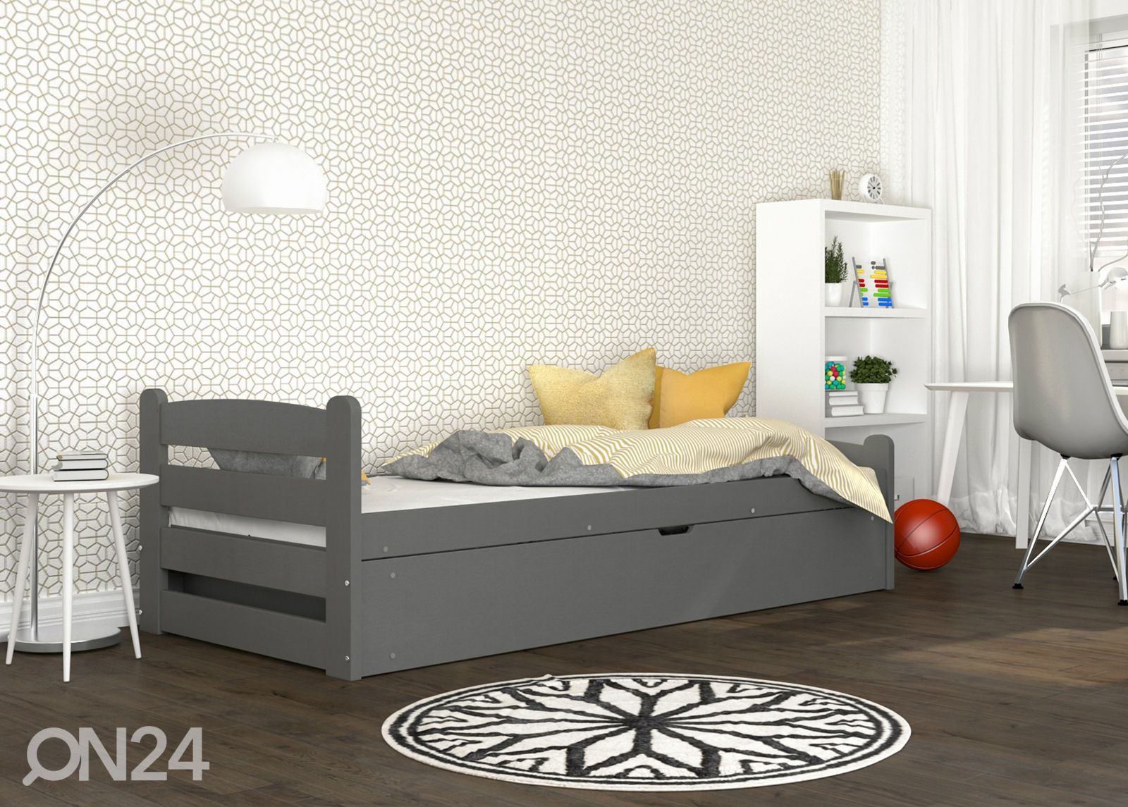 Pesukastiga voodi 90x200 cm suurendatud