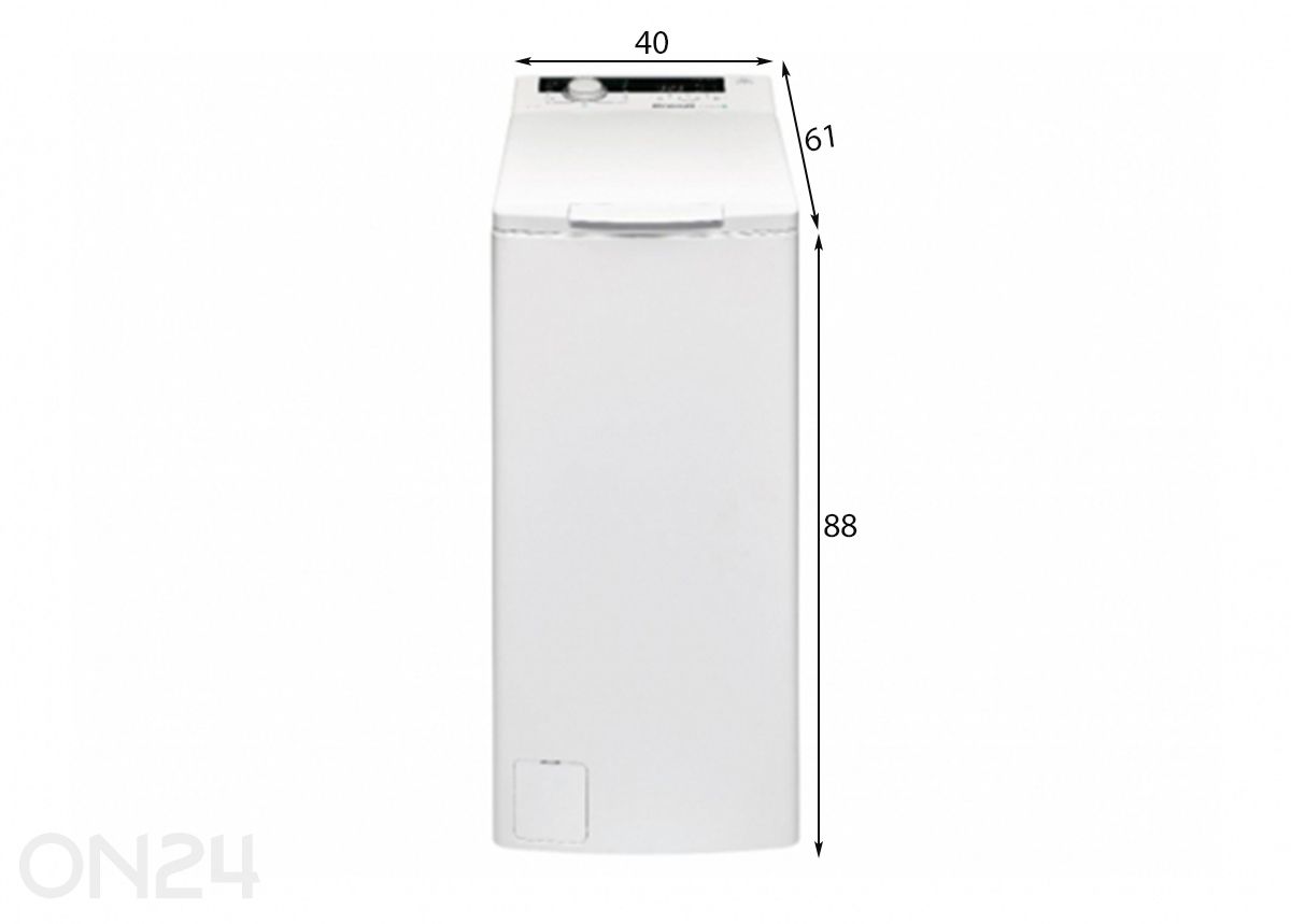 Pesumasin Brandt BT18038QN suurendatud mõõdud