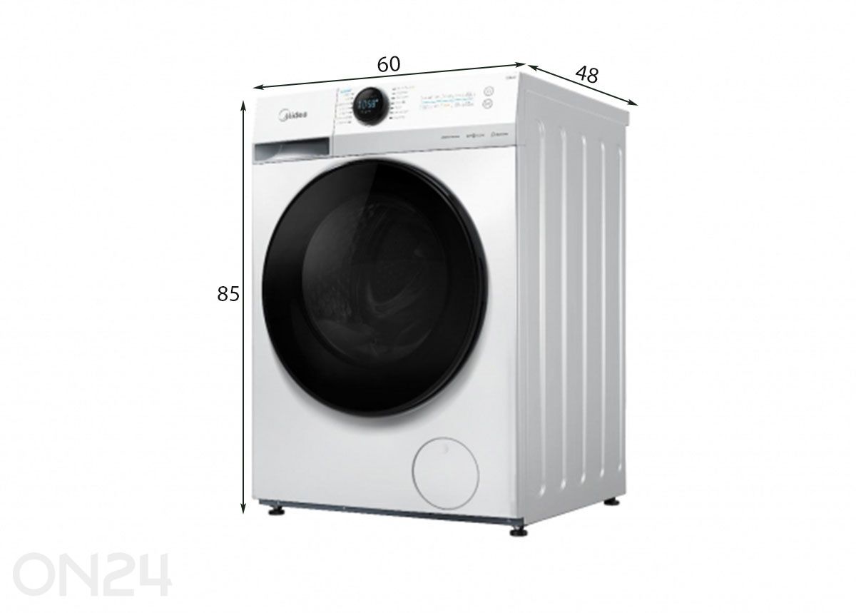 Pesumasin-kuivati Midea MF200D80WB/W-HR, Wi-Fi, valge suurendatud mõõdud