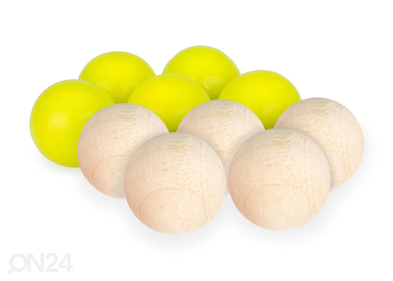 Petanque pallid puust 10 tk Get & GO suurendatud