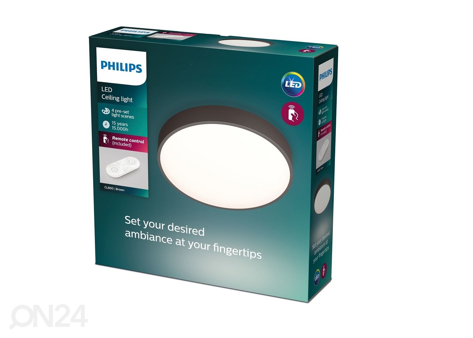 Philips Brown funktsionaalne laevalgusti 28 W juhtmevaba puldiga 2700-6500K suurendatud