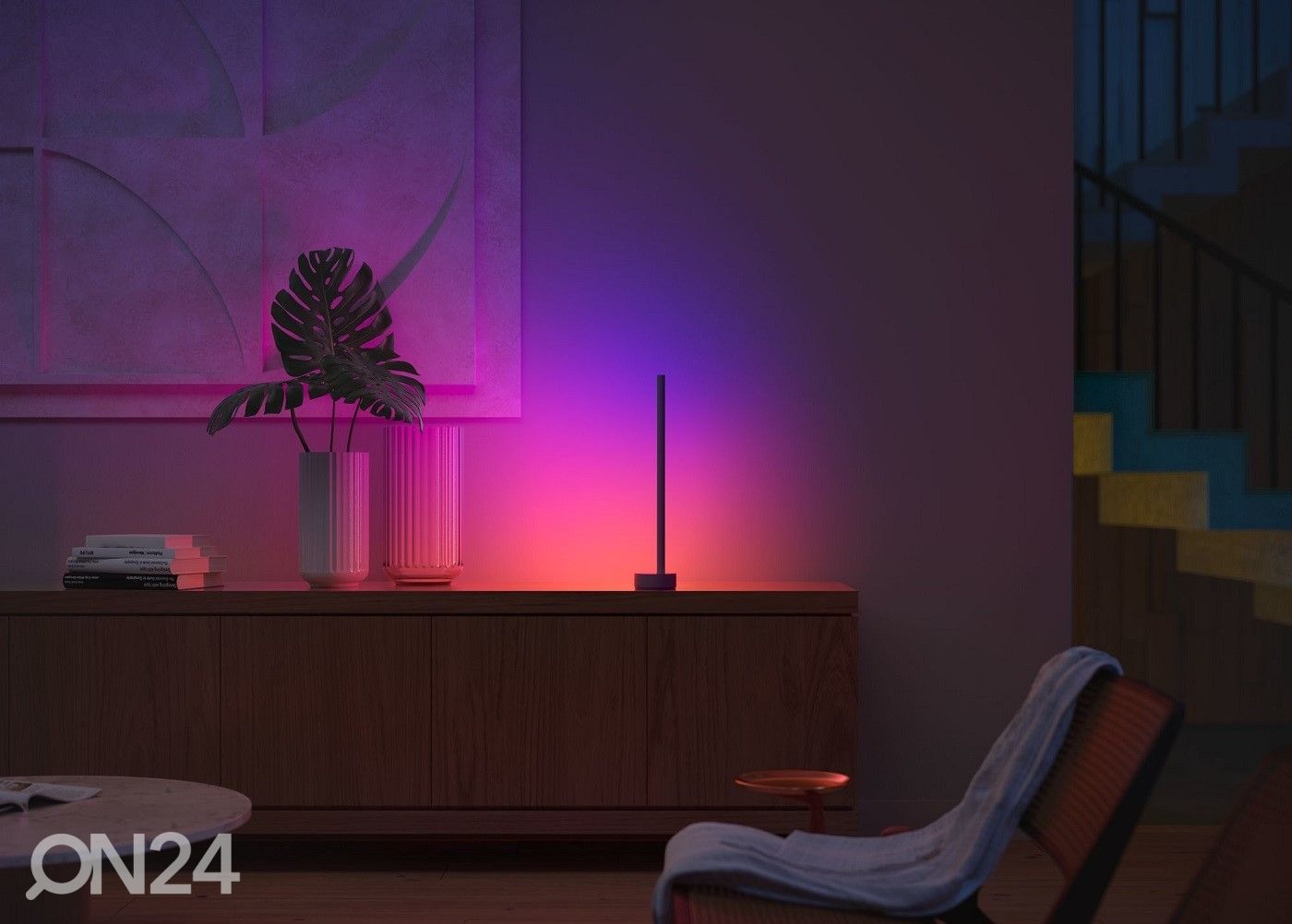 Philips Hue Black and Color ambience sujuva toonivahetusega laualamp Signe must suurendatud