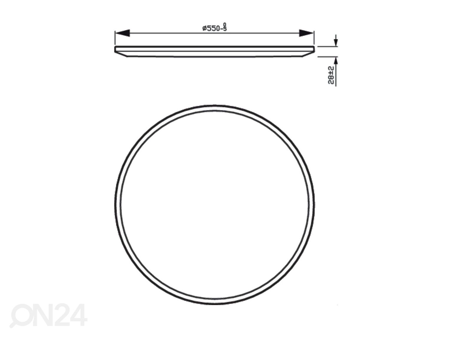 Philips Superslim SSW laevalgusti 36 W must suurendatud