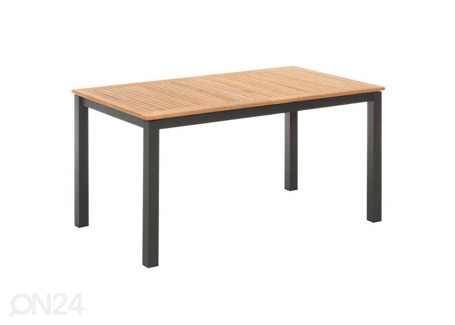 Pikendatav aialaud Tika 156/214x88,5 cm, pruun/must suurendatud