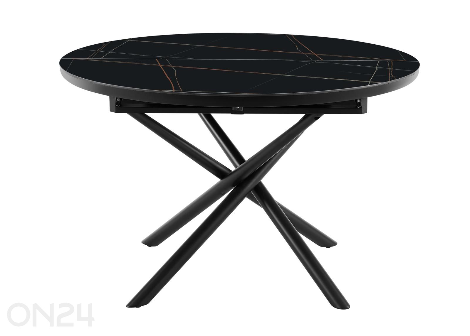 Pikendatav söögilaud Ø120 cm suurendatud