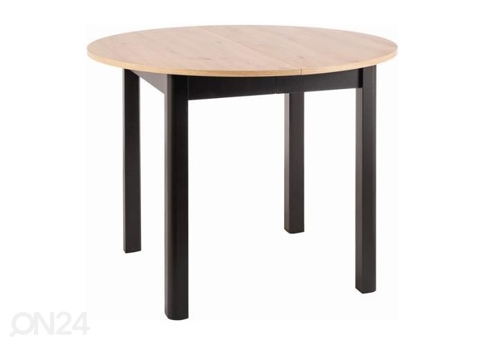 Pikendatav söögilaud 102-144x102 cm suurendatud
