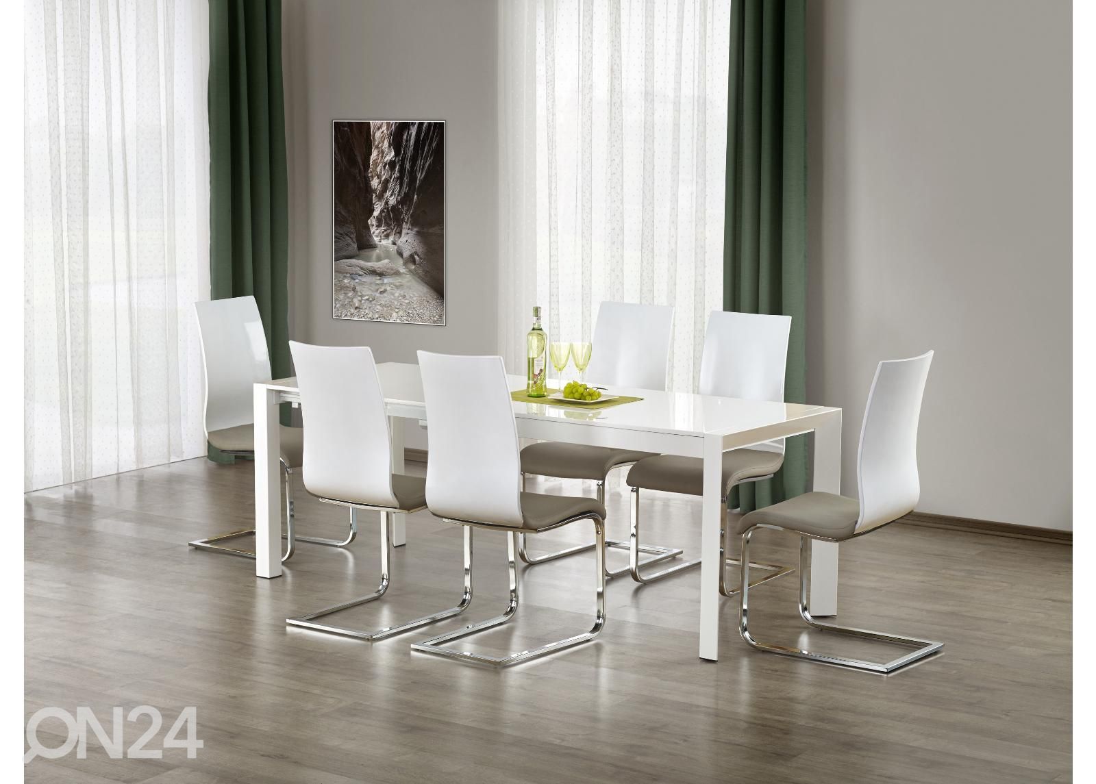 Pikendatav söögilaud 130/210x80 cm suurendatud