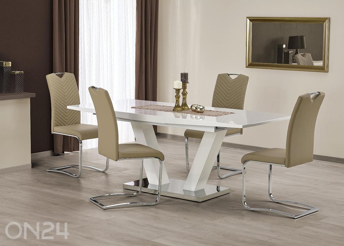 Pikendatav söögilaud 160/200x90 cm suurendatud