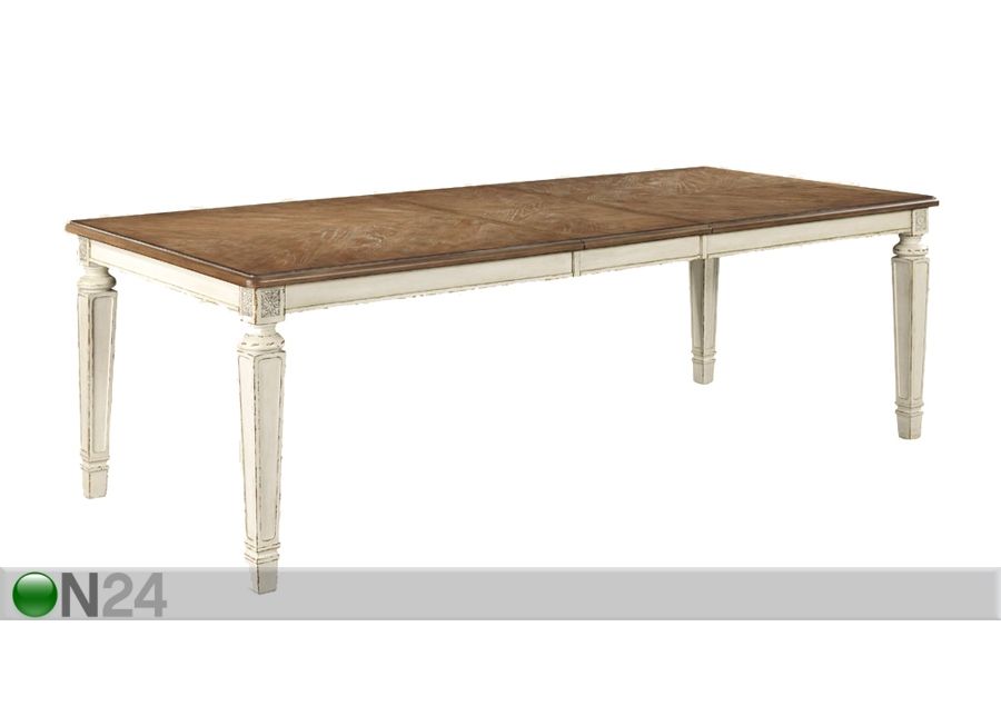 Pikendatav söögilaud 198/244x107 cm suurendatud