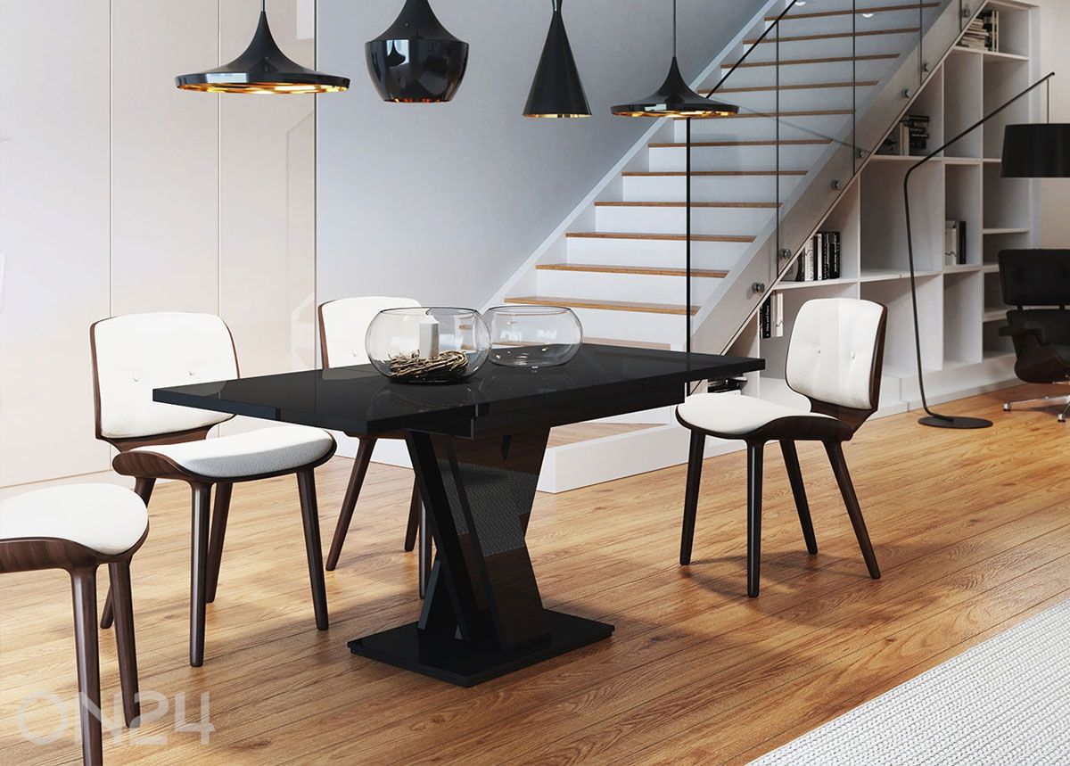 Pikendatav söögilaud 80x120-160 cm suurendatud