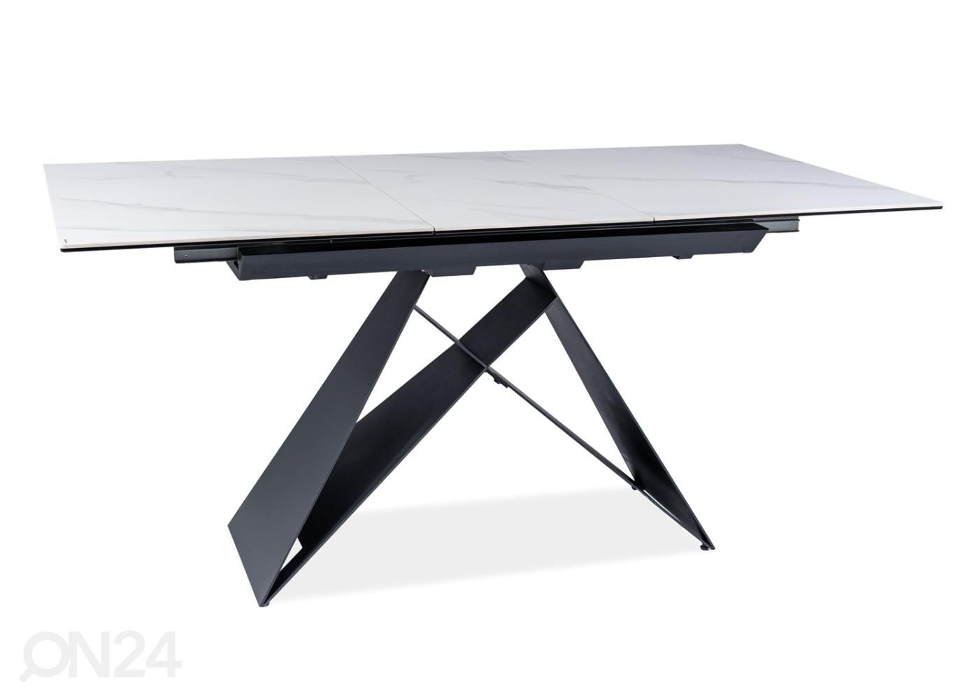 Pikendatav söögilaud 80x120-160 cm suurendatud