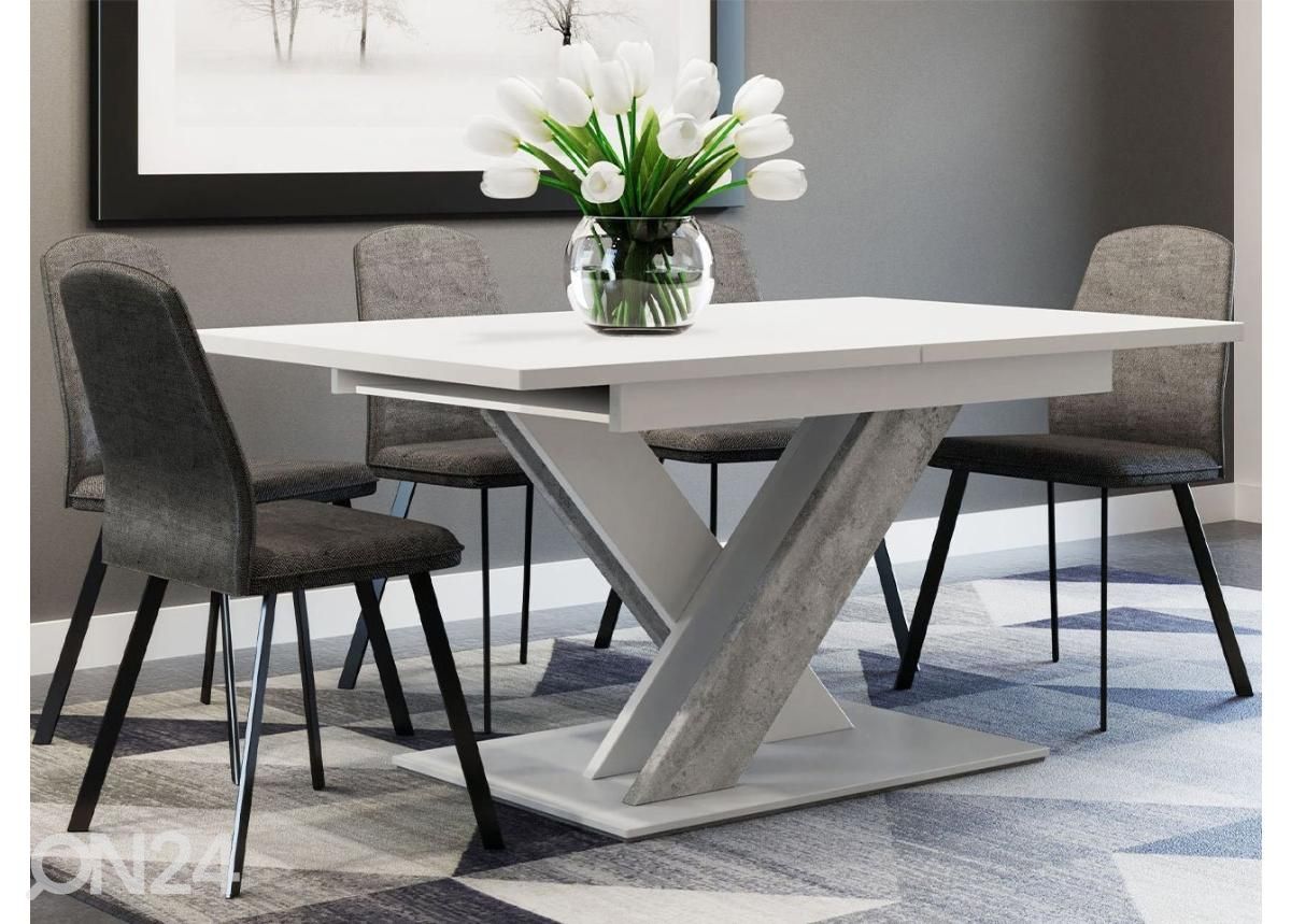 Pikendatav söögilaud 80x140-180 cm suurendatud