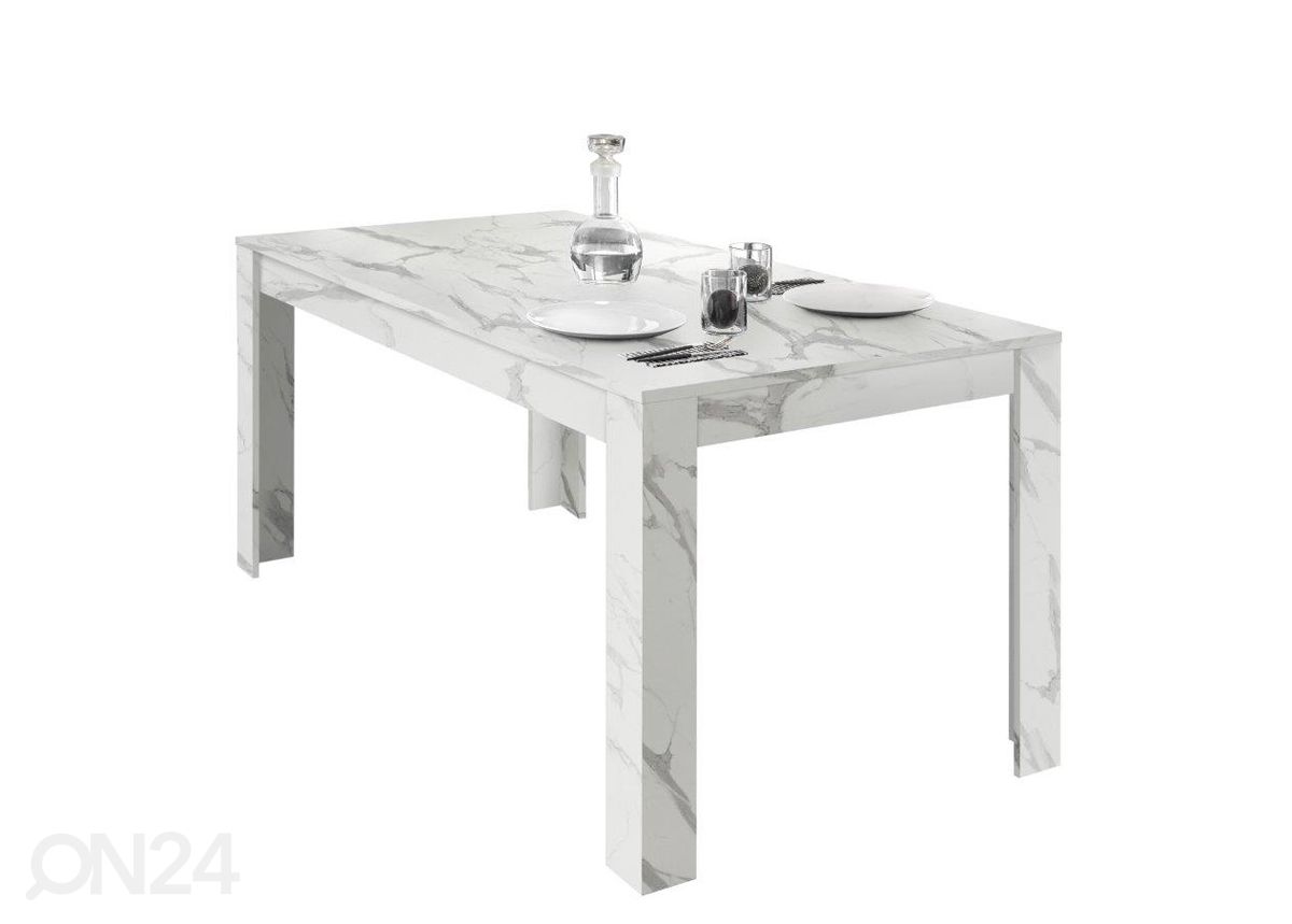 Pikendatav söögilaud Carrara 137-185x90 cm suurendatud