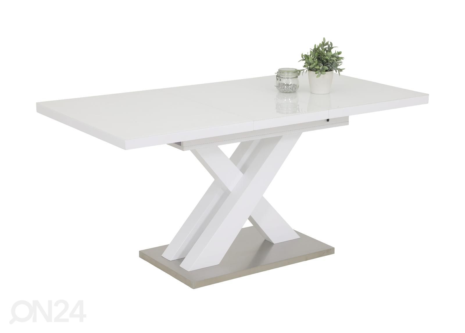 Pikendatav söögilaud Elvira 80x120-160 cm suurendatud