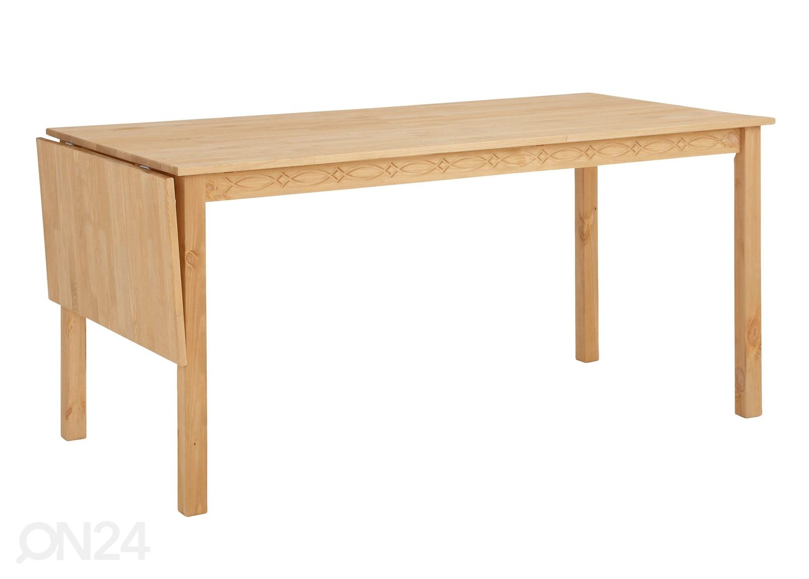 Pikendatav söögilaud Indra 120/160x80 cm suurendatud