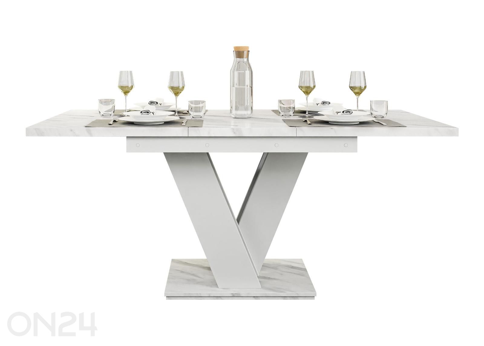 Pikendatav söögilaud Mas 80x120/160 cm suurendatud