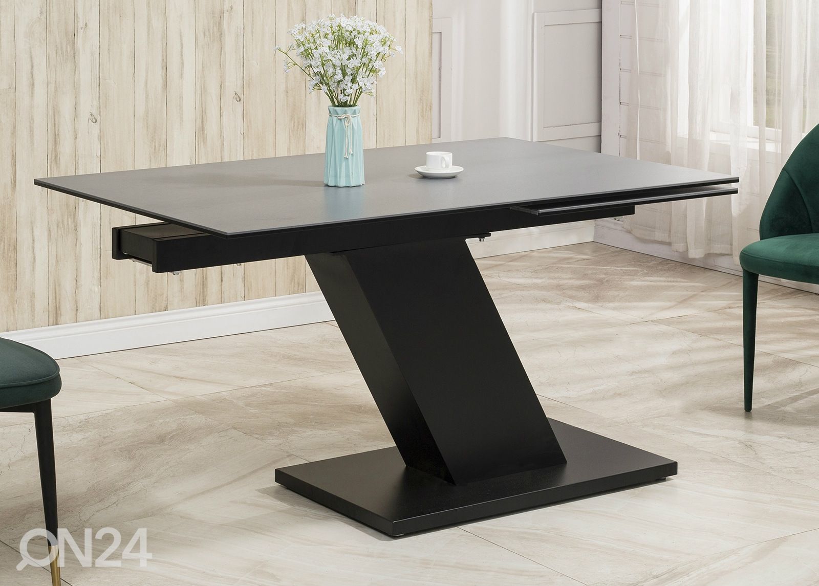 Pikendatav söögilaud Tische 140-200x90 cm suurendatud
