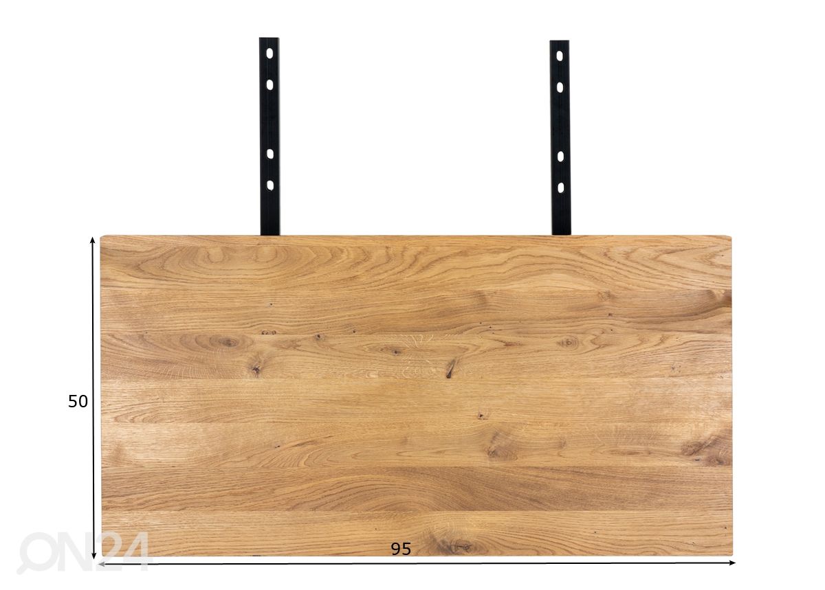 Pikendusplaadid söögilauale Toulouse 95x50 cm, 2 tk suurendatud mõõdud