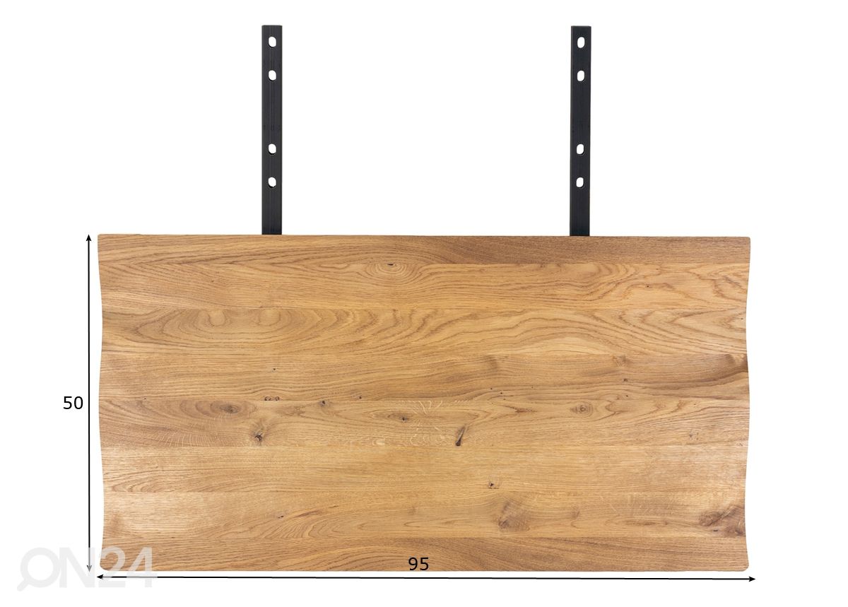Pikendusplaadid söögilauale Toulouse 95x50 cm, 2 tk suurendatud mõõdud