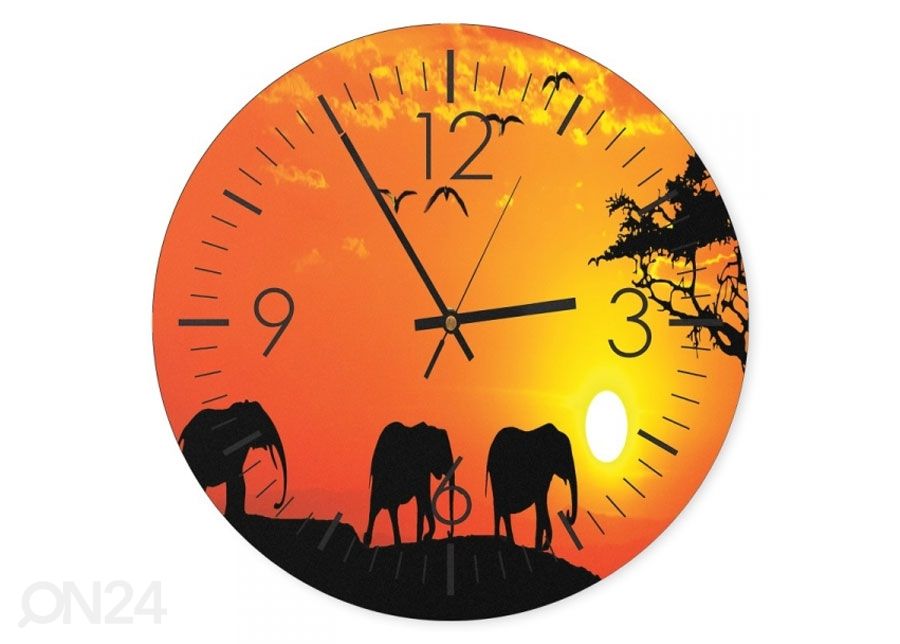 Pildiga seinakell Elephants 2 suurendatud