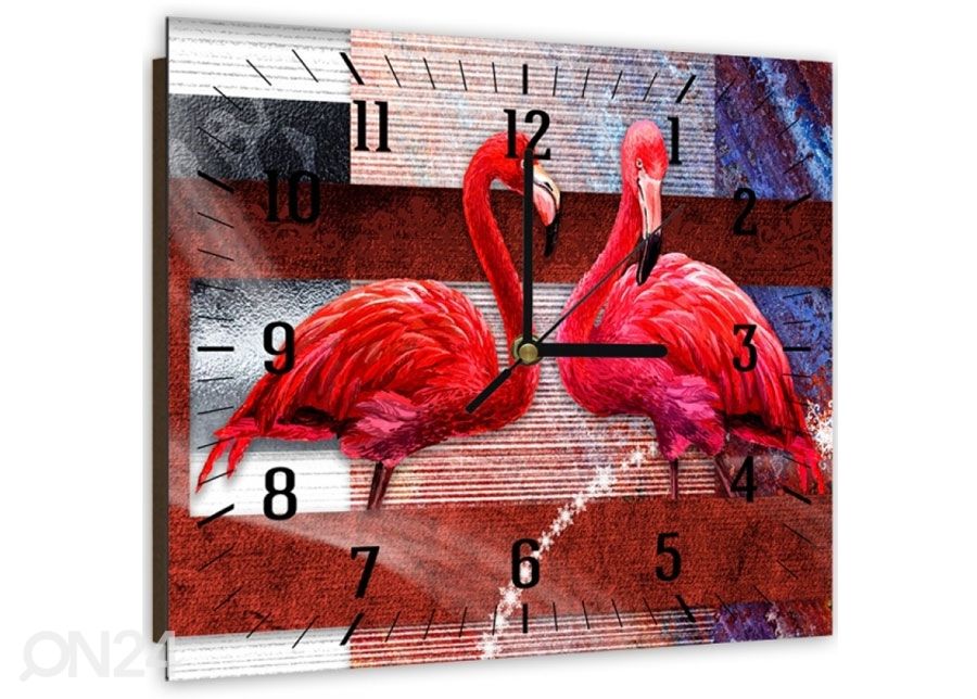 Pildiga seinakell Flamingos suurendatud