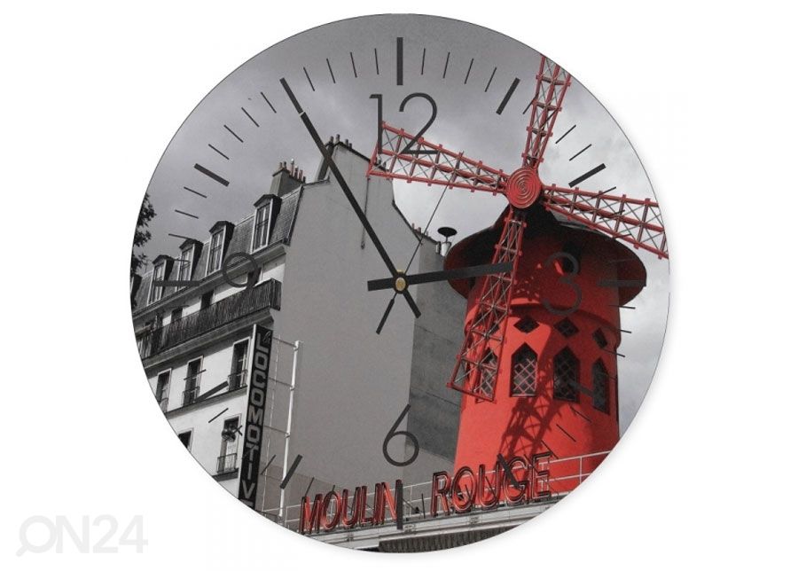 Pildiga seinakell Moulin Rouge suurendatud