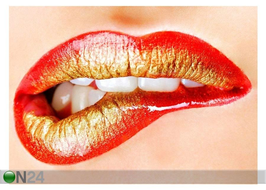 Pilt Beautiful Make Up of Bright Lips 70x50 cm suurendatud