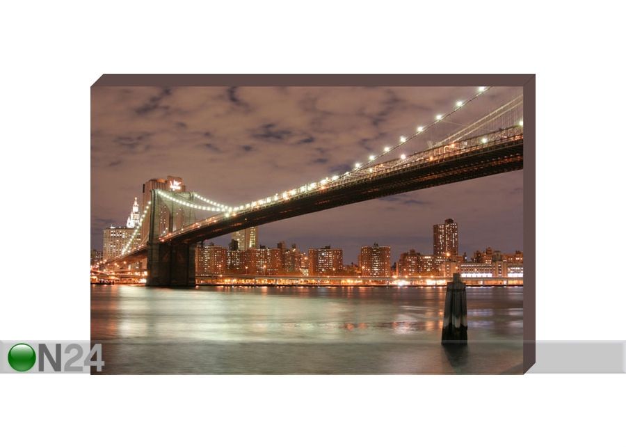 Pilt Canvas - Brooklyn Bridge 50x70 cm suurendatud