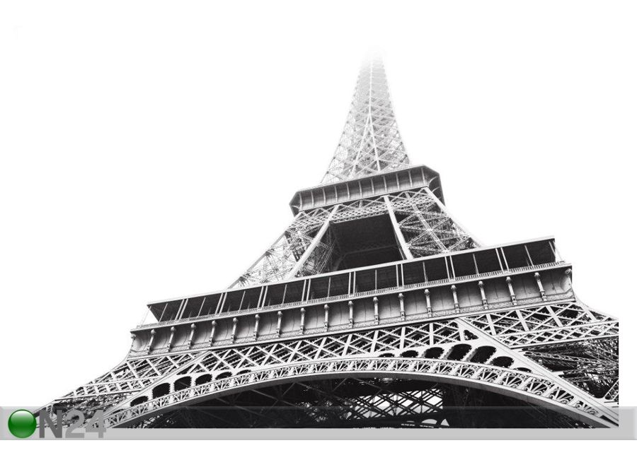 Pilt Eiffel Tower in High Contrast 180x120 cm suurendatud