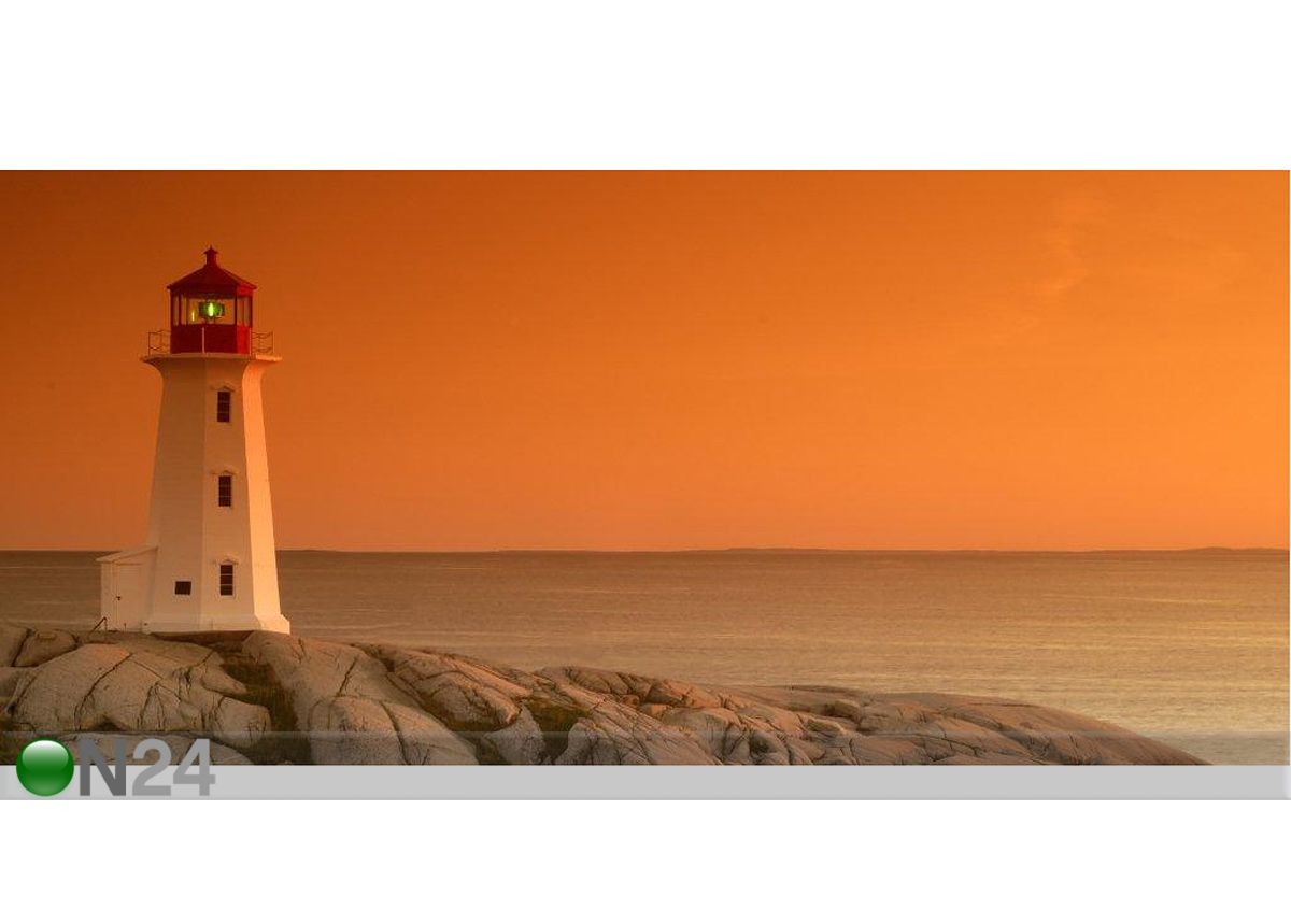 Pilt Lighthouse At Sunset 65x30 cm suurendatud