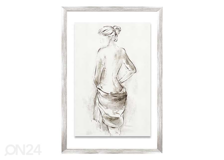 Pilt Naine salliga 50x70 cm suurendatud