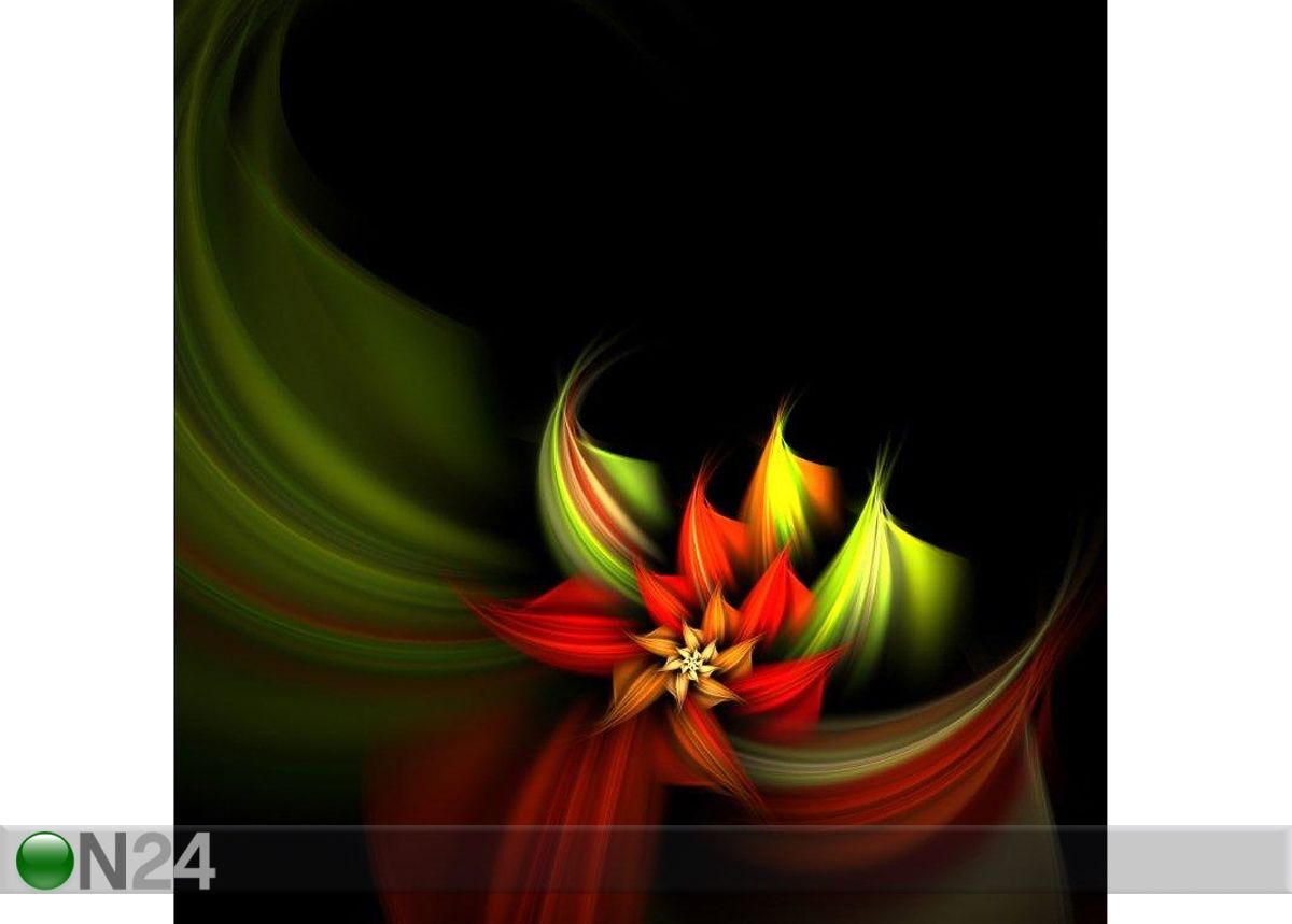 Pilt Poinsettia on Black 130x130 cm suurendatud