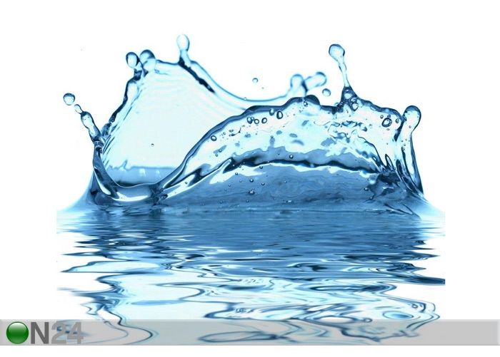 Pilt Sparks of Blue Water on a White Background 92x80 cm suurendatud