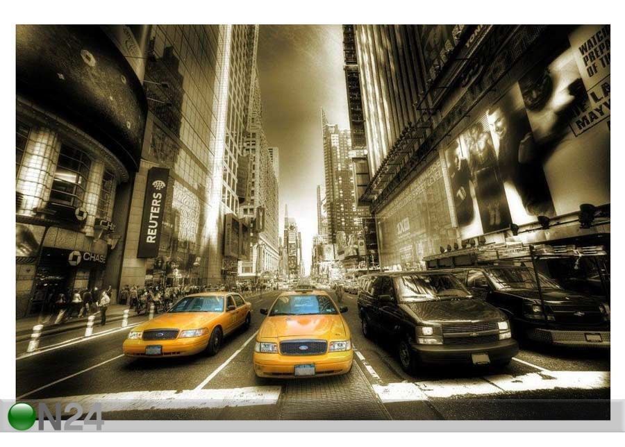 Pilt Times Square Taxi 90x60 cm suurendatud