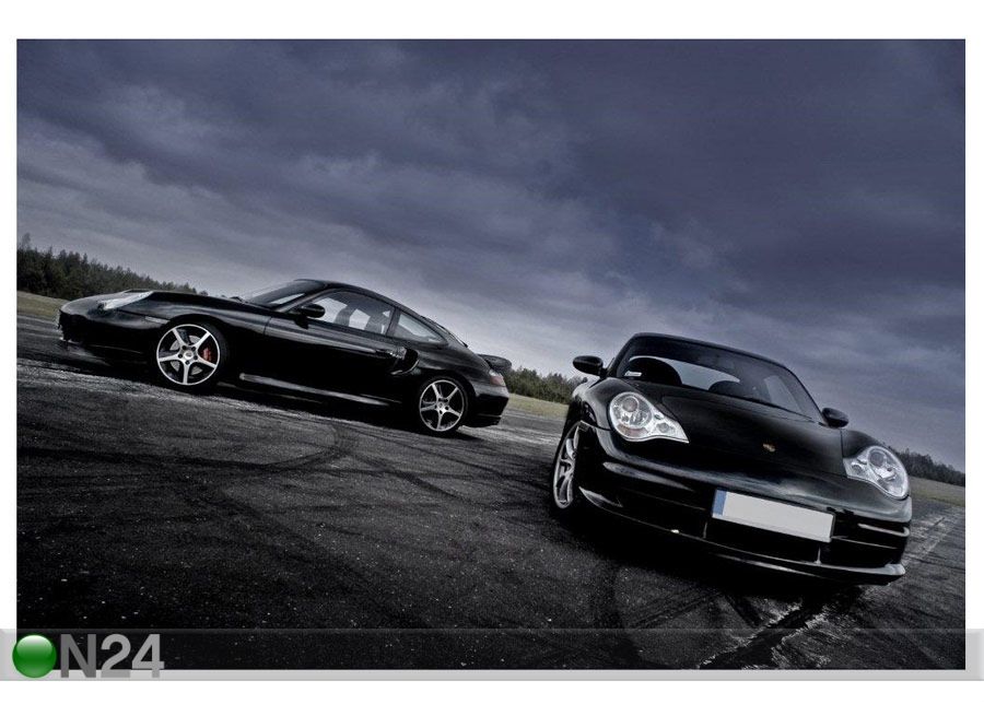 Pilt Two Porsches 120x80 cm suurendatud