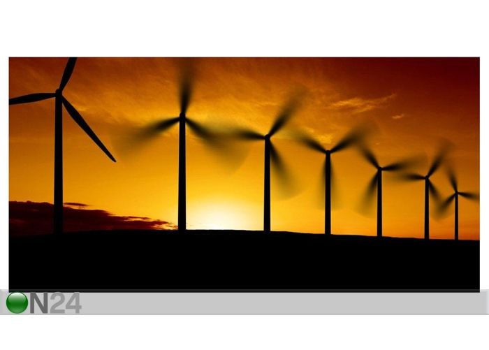 Pilt Wind Farm at Dusk 180x90 cm suurendatud