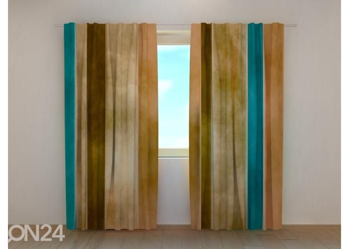 Pimendav fotokardin Abstract Stripes in Pastel Colors 240x220 cm suurendatud