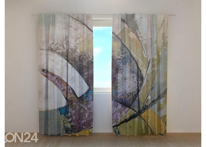 Pimendav fotokardin Modern Abstract Art Painting 240x220 cm suurendatud
