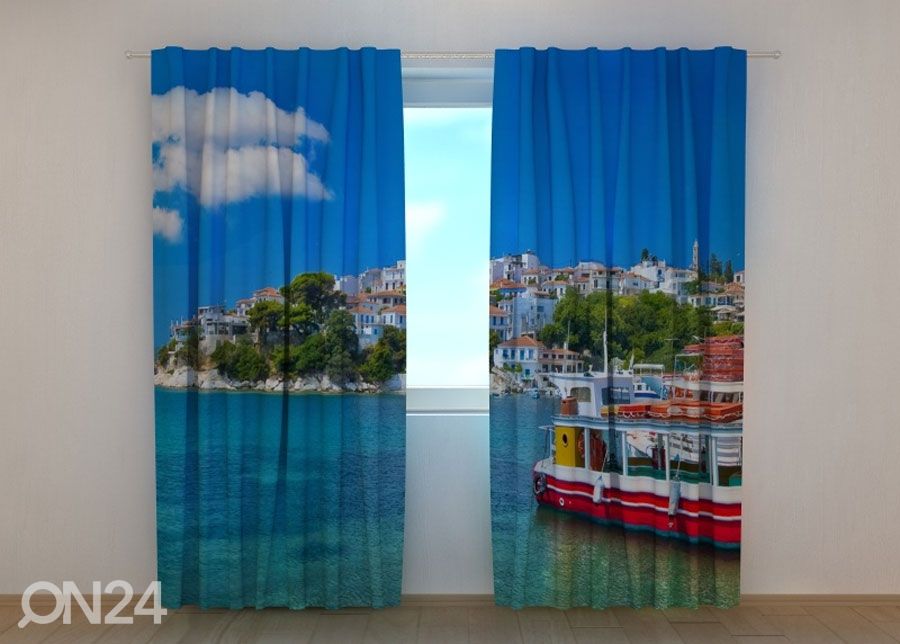 Pimendav kardin At the Greek Coast 240x220 cm suurendatud